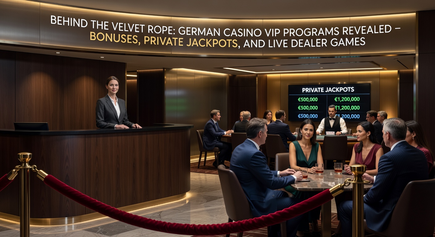 High-Roller bei einem privaten Jackpot-Tisch mit Live-Dealer in einem VIP-Raum eines deutschen Casinos