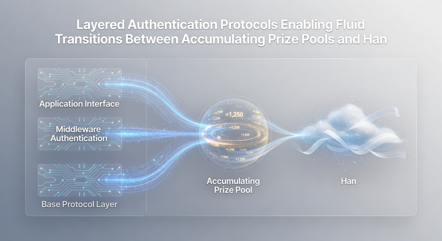 Illustration der nahtlosen Übergänge zwischen Jackpot-Pools und mobilen Live-Tischspielen durch gestaffelte Authentifizierung