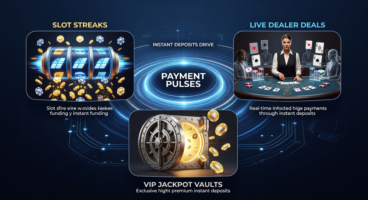 Live-Dealer-Tisch mit pulsierenden Einzahlungs-Icons und Deal-Karten im Flug