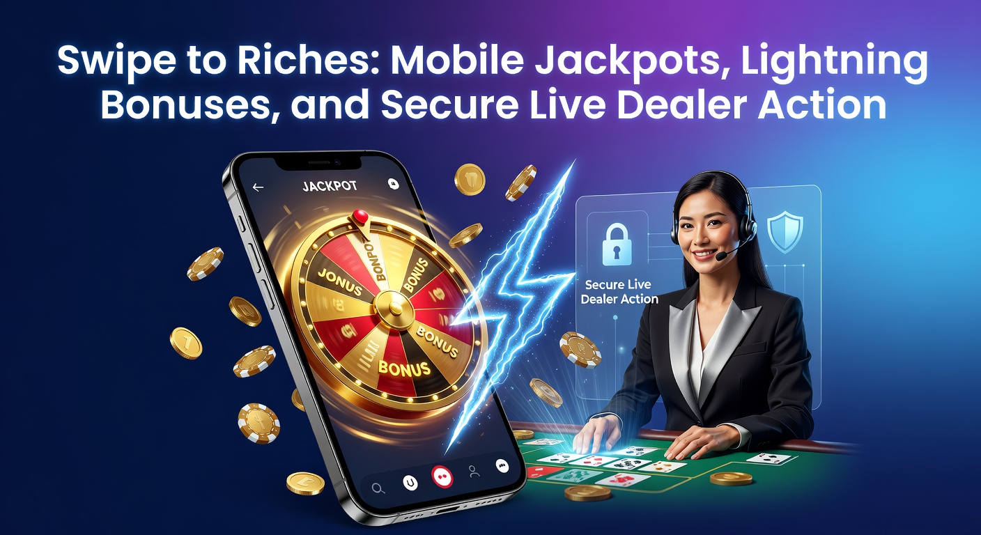 Smartphone mit leuchtenden Jackpot-Symbolen und Live-Dealer-Interface auf dem Bildschirm, das mobile Casino-Action symbolisiert